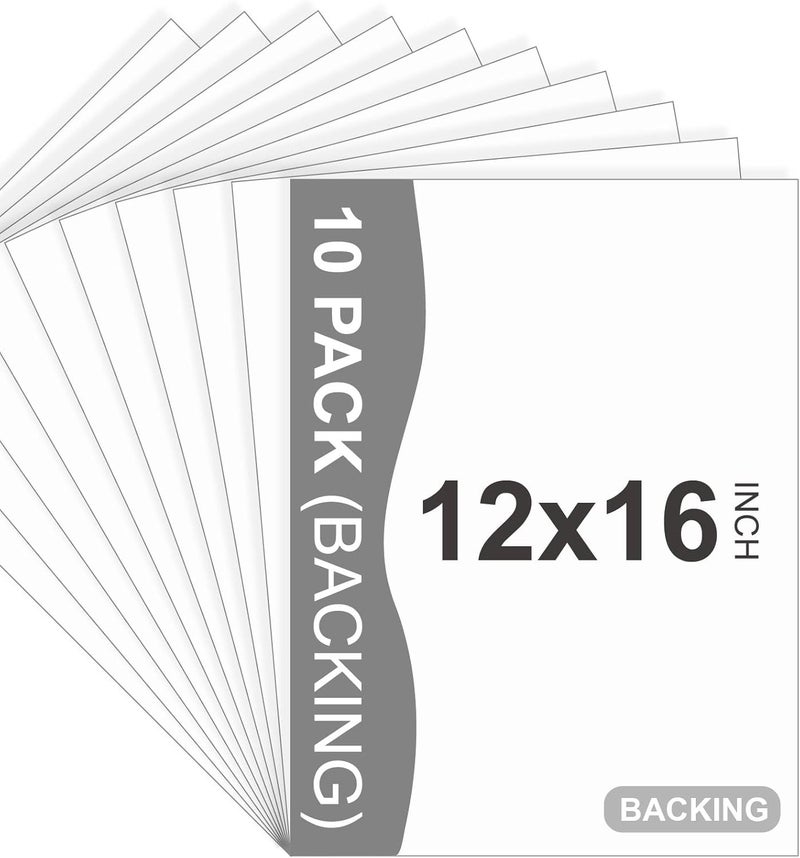 Somime 10 Pack Backing Boards, 12x16 Uncut White Mats Matboards, Acid-Free Backerboards for Art Prints, Ideal for Photos, Pictures, Prints, and Frames - Image 1